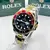 Relógio Rolex Submariner prata misto preto c/ vermelho linha Gold a prova dagua