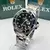 Relógio Rolex Submariner Prata/Preto nevoa linha Gold a prova dagua