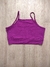 Conjunto de Bermuda Clássica Plus Size + Top Tina Aveludado de Compressão Roxo Fúcsia - Linha Premium