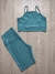 Conjunto de Bermuda Clássica Plus Size + Top Tina - Aveludado de Compressão Verde oliva - Linha Premium - Conceito A Fitness