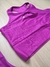 Conjunto Legging Clássica Plus Size + Top Eva - Aveludao de Compressão Roxo Fúcsia - Linha Premium - Conceito A Fitness