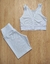 Conjunto Short clássico + Top Yara- Aveludado de Compressão Branco - Linha Premium