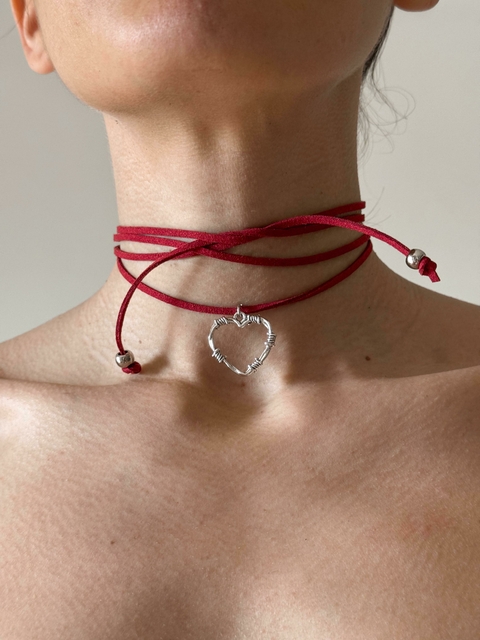 COLLAR HEART RED