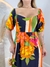 Vestido longo manguinha Flowers - comprar online