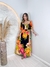 Vestido longo manguinha Flowers - Marleli | Moda Feminina