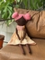 Bonequinha de Pano - Vestido Florido com Bolinhas