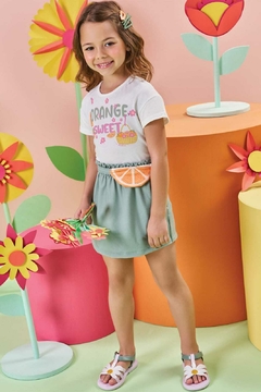 Conjunto Blusa e Short Saia Kukiê - Pequenitos