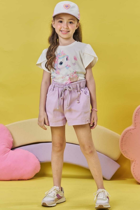 Shorts em Sarja com Elastano Kukiê - comprar online