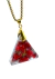 Colar Bougainville vermelho fundo azul - comprar online