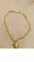 Pulseira elos coração gatinho - semijoia banhada a ouro 18k