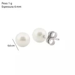 BRINCO PRATA 925 PÉROLA SHELL 6MM na internet