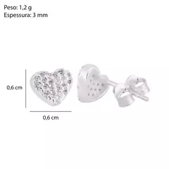 BRINCO PRATA 925 CORAÇÃO ZIRCONIA na internet