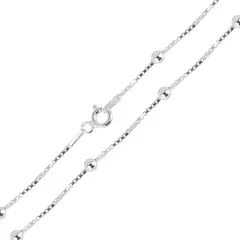 CORRENTE PRATA 925 VENEZIANA COM BOLINHA 3MM - comprar online