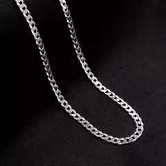 CORRENTE PRATA 925 MASCULINA GRUMET FIO 4MM - comprar online
