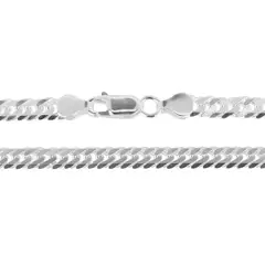 CORRENTE PRATA 925 MASCULINA GRUMET FIO DUPLO 3,4MM na internet