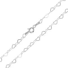 CORRENTE PRATA 925 ELO DE CORAÇÃO FIO 0,3MM - comprar online