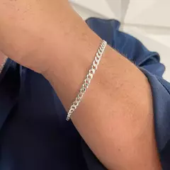 PULSEIRA PRATA 925 MASCULINA GRUMET 4,2MM