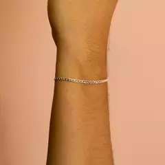 PULSEIRA PRATA 925 MASCULINA GRUMET 3,0MM 21CM