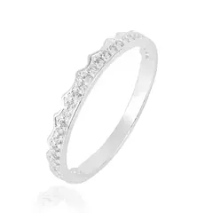ANEL PRATA 925 COROA ZIRCONIAS - comprar online