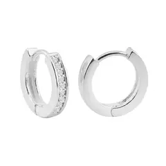 ARGOLA PRATA 925 REDONDA COM ZIRCÔNIAS WHITE 1,5 CM - comprar online