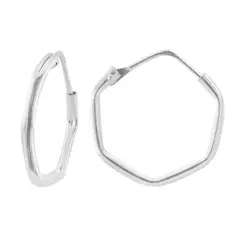 ARGOLA PRATA 925 SEXTAVADA 18mm LISA - comprar online