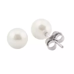 BRINCO PRATA 925 PÉROLA SHELL 6MM - comprar online