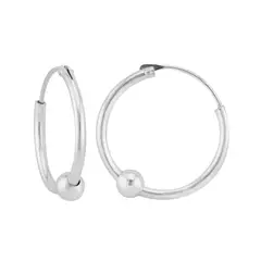 ARGOLA PRATA 925 COM ESFERA 18MM - comprar online