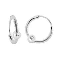 ARGOLA PRATA 925 COM ESFERA 13MM - comprar online