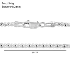 Corrente Prata 925 Pipoca Fio 2mm - comprar online