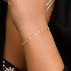 Pulseira Corrente Prata 925 Esteira Ottino 3mm