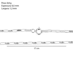 Pulseira Corrente Prata 925 Cartier Fio 1,2mm - comprar online