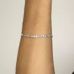 PULSEIRA PRATA 925 MASCULINA 3X1 FIO 4mm 20cm
