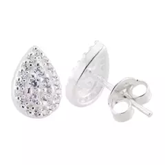 Brinco Prata 925 Gota Zirconia Cristal - comprar online