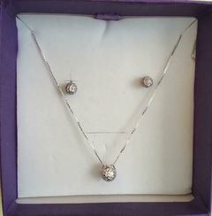 CONJUNTO PRATA 925 COLAR+PING+BRINCO COM RÓDIO