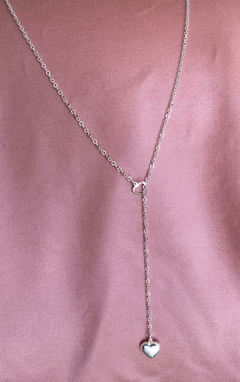 Colar Prata 925 Gravatinha Coração vazado/liso - comprar online