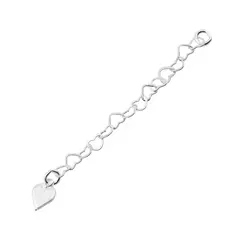 Extensor Prata 925 5cm Coração