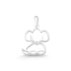 PINGENTE PRATA 925 CACHORRO VAZADO CHARMOSO