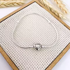 PULSEIRA PRATA 925 PARA BERLOQUE CORAÇÃO