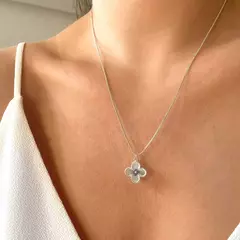 PINGENTE PRATA 925 INSPIRAÇÃO VAN CLEEF TREVO LISO