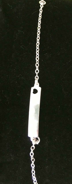 PULSEIRA PRATA 925 INFANTIL CHAPA CORAÇÃO VAZADO - comprar online
