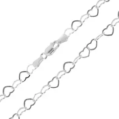 Pulseira Prata 925 Elo Coração 5,2mm - comprar online