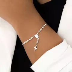 Pulseira Prata 925 Terço 18cm - comprar online