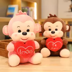 Chango de Peluche Corazón Relleno 20 cm - comprar en línea