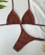 Conjunto Biquíni Cortinha C/ Calcinha Fio - Marrom na internet