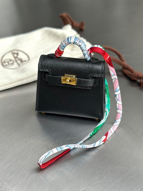 Chaveiro Hermes Micro Kelly Preto - comprar online