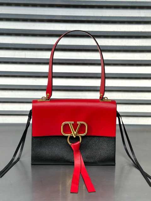 Bolsa Valentino Garavani V-Ring Flap Bicolor - comprar online
