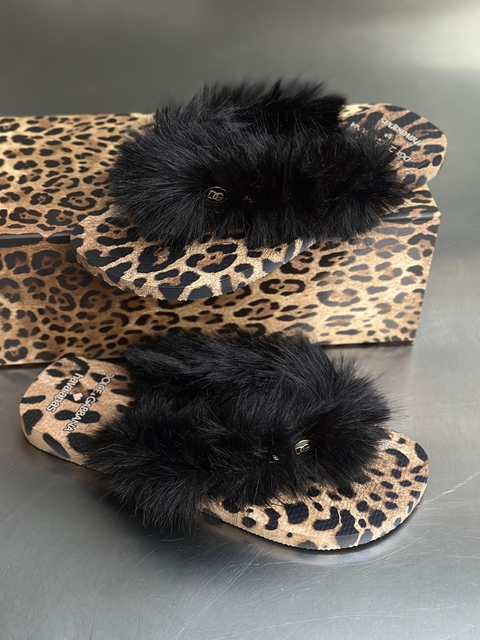 Chinelo Havaianas x Dolce & Gabbana Animal Print Pelúcia - comprar online