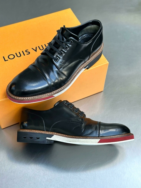 Sapato Louis Vuitton Lace Leather Black - comprar online