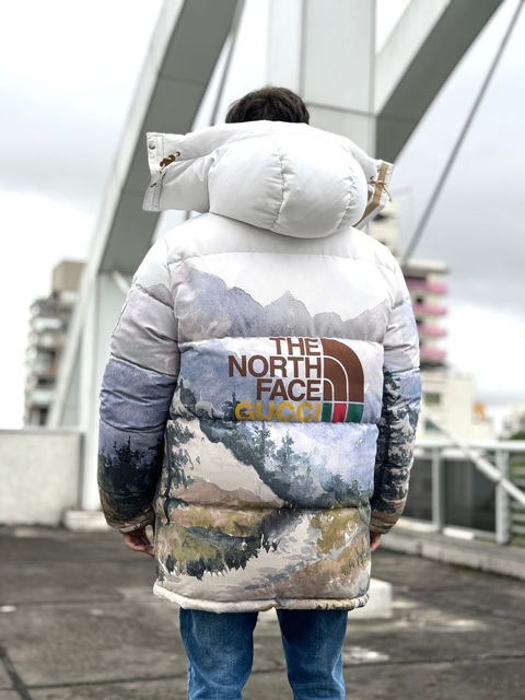 Jaqueta Gucci x The north face logo cinza - comprar online