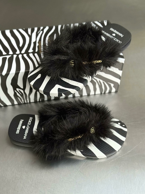Chinelo Havaianas x Dolce & Gabbana Femme Zebra Pelúcia - comprar online